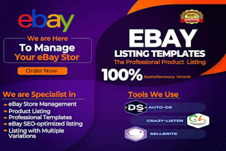 create mobile friendly ebay listing template and shop design