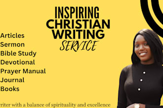 write SEO christian content, christian blog articles, sermons,  devotionals
