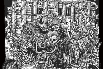 create punk rock design for your band merchandise