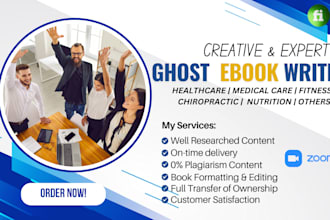 write ebook, articles about medical care, health, fitness, nutrition