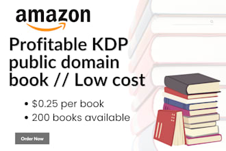 provide you public domain books for KDP