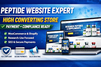 build peptide website, research peptide store, fda complaint peptide website