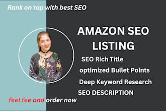 write amazon SEO listing optimize title, bullet points and description