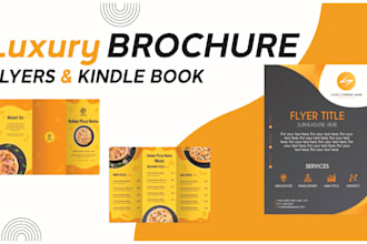 design luxury brochure, flyers or kindle book