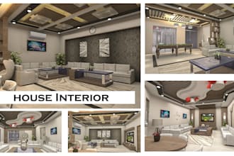 create stunning 3d interiors for residential spaces
