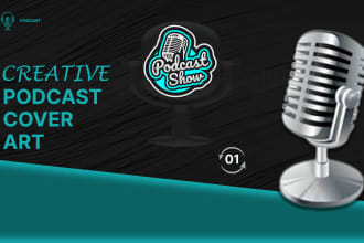 design eye catching podcast cover art or podcast logo