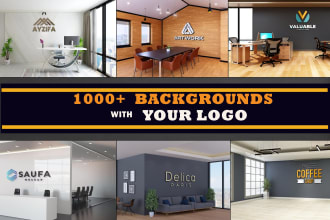 design custom virtual, zoom and google meet background with your logo