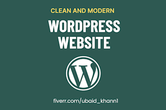 create a clean and modern wordpress website design