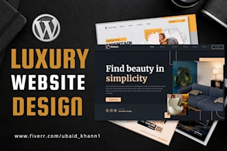 design or redesign luxury website, wordpress website development