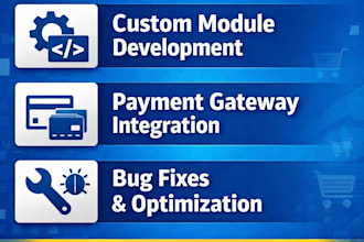 develop custom prestashop module, payment gateway integration and bug fix