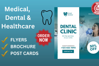 design dental, medical, clinical flyer or brochure in 3 hours
