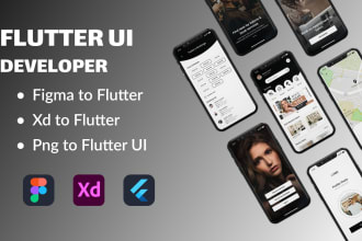 convert figma to flutter, design flutter apps, flutter UI, mobile app design