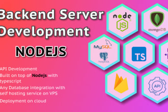 be your nodejs developer for backend server and apis with mysql or mongodb