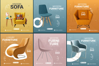 design furniture products ads for instagram post