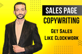 be your sales page and landing page copywriter