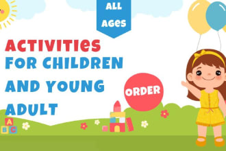 create custom activities, worksheets for children