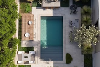 do your garden space design, pool design, site plan