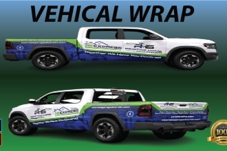 design vehicle wrap, cars wraps, van wrps, ,trailers, bus, semi truck