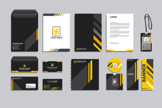 design brand identity stationery card invoice letterhead template receipt