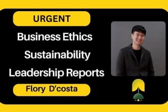 do business ethics, sustainability, and leadership reports