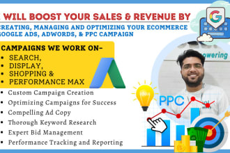 create and manage your ecommerce google ads adwords and PPC campaign