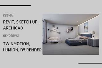 design kitchen interior in 3d and render