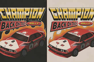 draw custom t shirt design and t shirt illustration