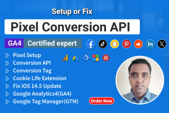 setup pixel,conversion tag,api,gtm for tiktok,pinterest,snapchat,reddit,twitter