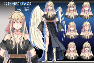 design or create high quality anime model for live2d vtuber