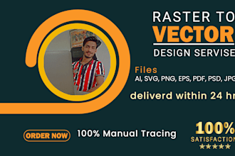make image to vector, raster to vector, convert to ai, eps,