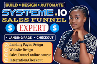 create systeme io website, online course sales funnel, systeme io landing page