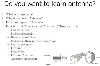 teach you antenna designing, development and analysis