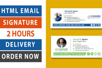 design professional clickable HTML email signature