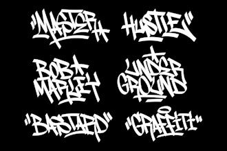 create graffiti tag for your name or logo brand