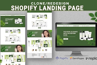 clone shopify landing page in replo, gempages, or pagefly