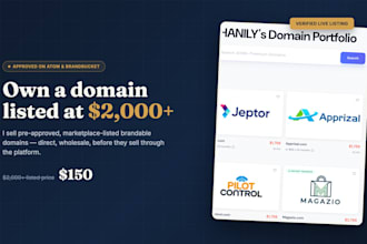 sell a 2000 dollar atom brandbucket approved domain