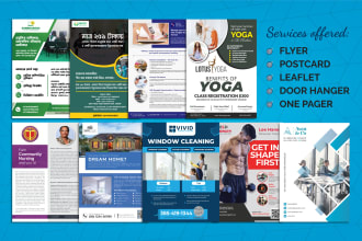 design business, marketing flyer, one pager, leaflet, door hanger, motion flier