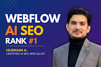 do webflow website SEO service for google ai rankings