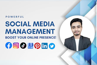 be your professional social media manager, monthly management
