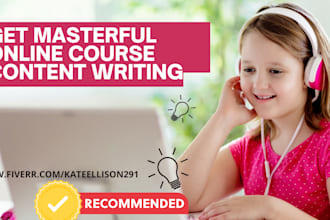 write online course content course creator course curriculum