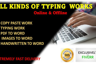 provide accurate fastest typing, typist, data entry tasks