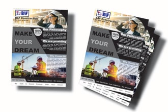 design corporate construction flyer