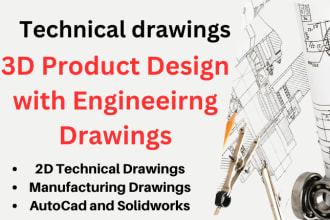 make professional 2d technical drawings, machinery, assembly, mechanical dwg