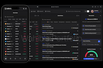 design UI UX for crypto or defi or nft dashboard in figma