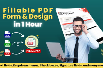 professionally turn your document into editable fillable PDF form