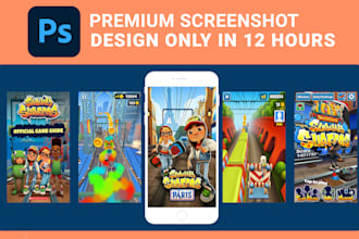 design app screenshots for app store and play store