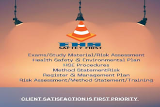 assist and prepare risk assessment based on method statement