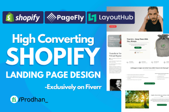 shopify landing page design with unbounce pagefly gempages shogun and carrd