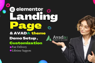 do customize avada theme or wordpress landing page design