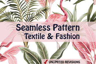make textile print fabric design and seamless pattern